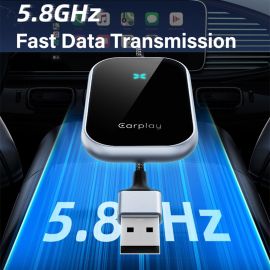 Adaptateur Voiture Android Auto A21 – Boîtier CarPlay Sans Fil Bluetooth Double Bande WiFi