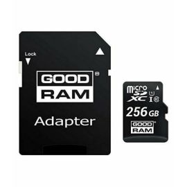 Carte mémoire GoodRAM de 256 Go avec adaptateur SD, microSDXC rapide et fiable.