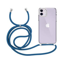 Coque Renforcée Moxie avec Tour de Cou 8 mm pour iPhone 15 -Bleue