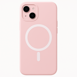Coque Silicone Moxie BeFluo MagSafe iPhone 16 Pro – Rose clair