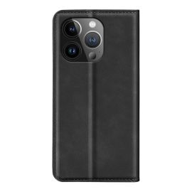 Étui Portefeuille iPhone 15 Pro Max Noir – Fermeture Magnétique & Protection Intégrale