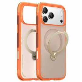 Une coque TORRAS Ostand Q3 Air Series pour iPhone 17 Pro Max avec un support magnétique compatible MagSafe, offrant une protection antichoc en PC + TPU.