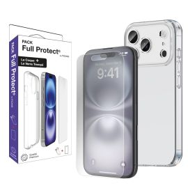 Pack contenant une coque TPU transparente et un verre trempé 2.5D pour iPhone 17 Pro Max.