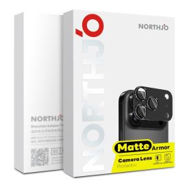 Protection d'objectif de caméra en verre trempé métallique intégré mat pour iPhone 17 Pro Max